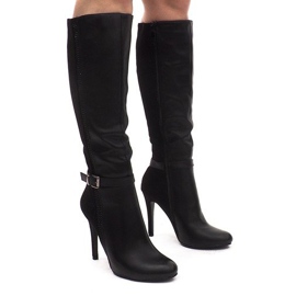 Botas de Tacón Alto 8022 Negro