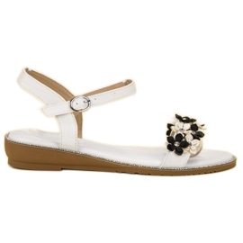 Forever Folie Sandalias Con Flores blanco