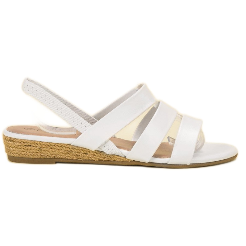 Fama Sandalias de ante con banda elástica blanco Fama Sandalias de ante con banda elástica blanco