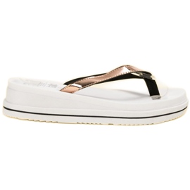 SHELOVET Chanclas de cuña amarillo