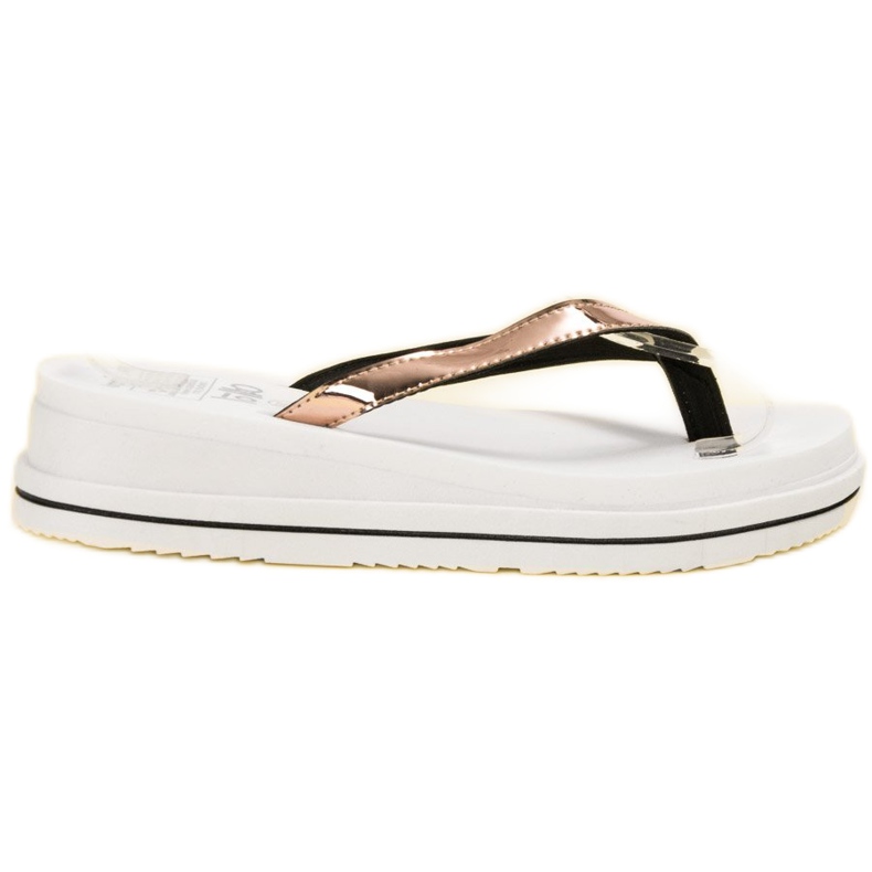 SHELOVET Chanclas de cuña amarillo