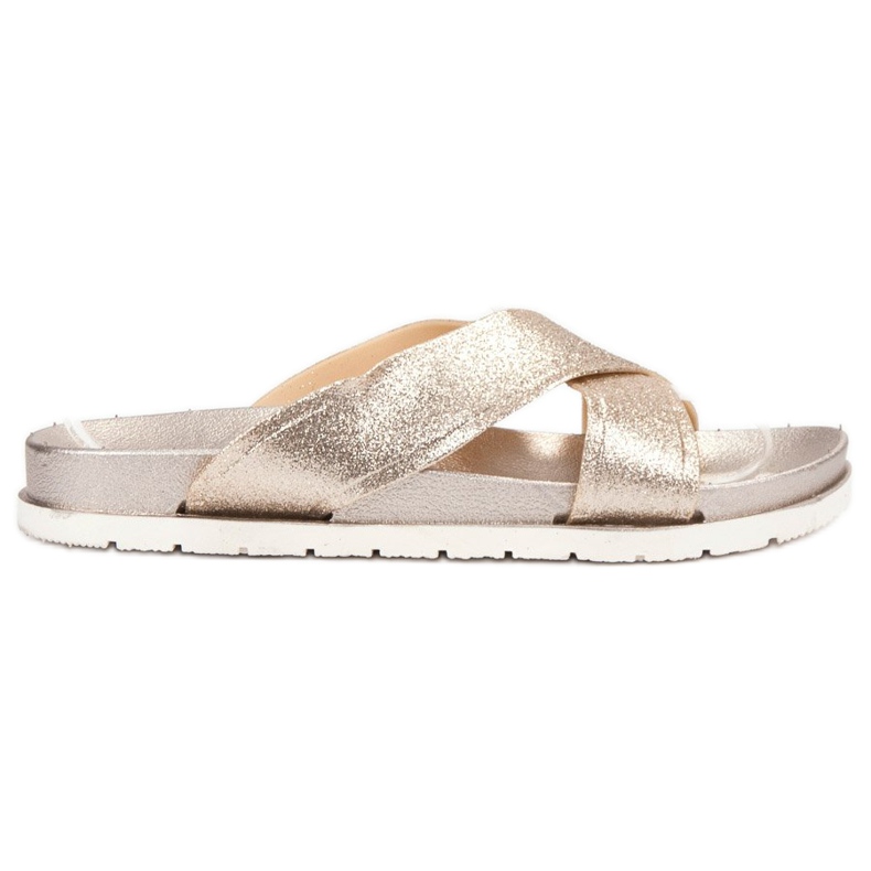 Emaks Pantuflas Doradas Con Brillo dorado Emaks Pantuflas Doradas Con Brillo dorado