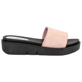 SHELOVET Sandalias de cuña rosado