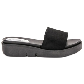 SHELOVET Sandalias de cuña negro