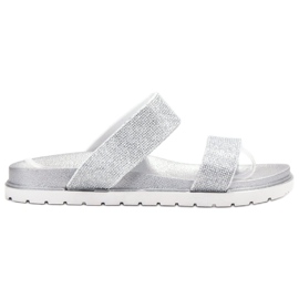 SHELOVET Zapatillas de goma con purpurina gris SHELOVET Zapatillas de goma con purpurina gris