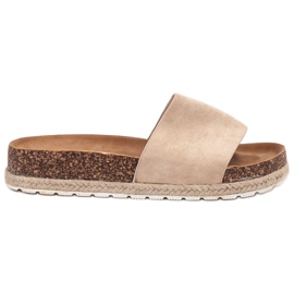 SHELOVET Alpargatas de ante beige
