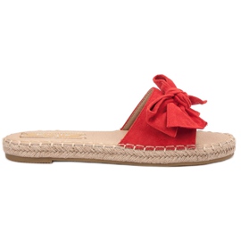 Kayla Pantuflas Con Lazo rojo