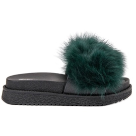 SHELOVET Zapatillas con piel verde