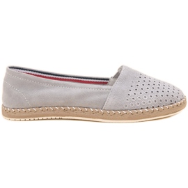 SHELOVET Alpargatas de piel gris