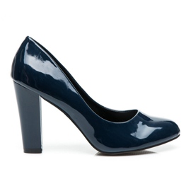 Sweet Shoes Bombas Lacadas Sobre Un Pilar azul