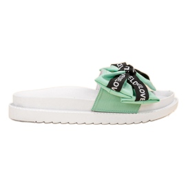 Jumex Pantuflas con lazo de amor verde
