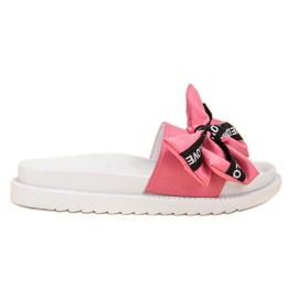 Jumex Pantuflas con lazo de amor púrpura