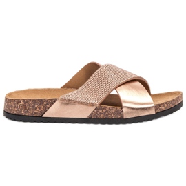 Bestelle Pantuflas Con Suela De Corcho rosado