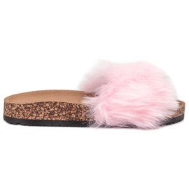 Bona Zapatillas con piel rosado