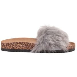 Bona Zapatillas con piel gris
