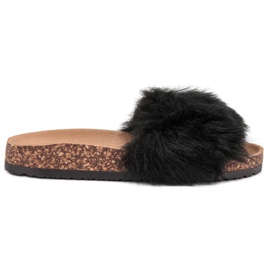 Bona Zapatillas con piel negro