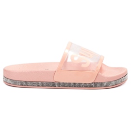 Bona Chanclas transparentes rosado