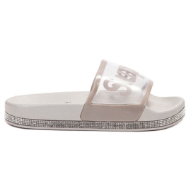 Bona Chanclas transparentes gris