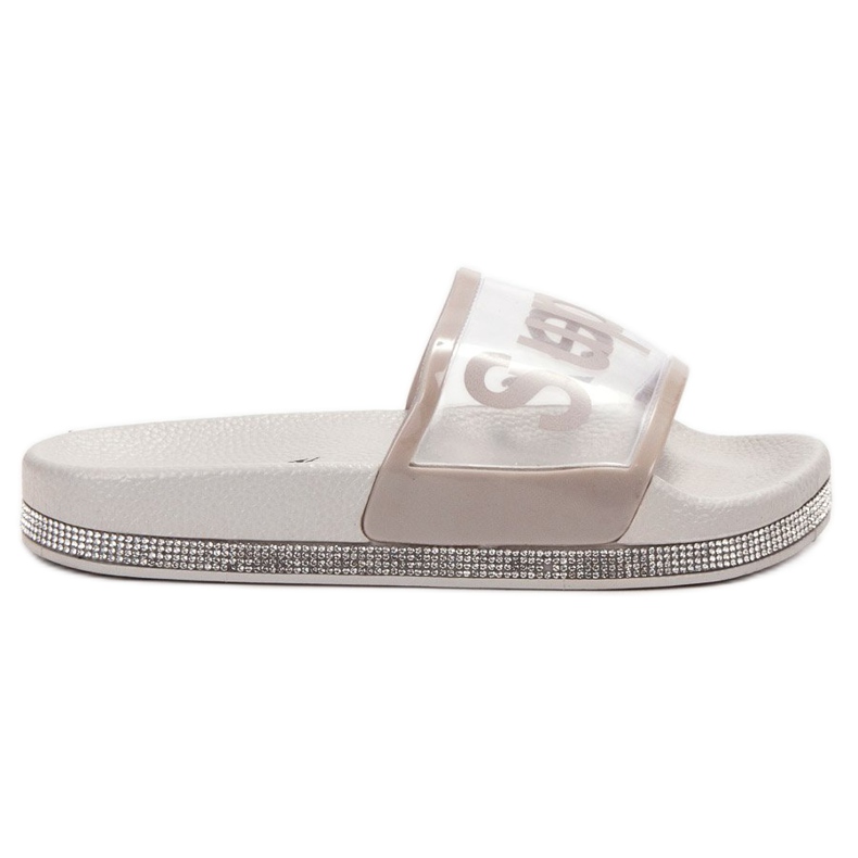 Bona Chanclas transparentes gris