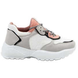 SHELOVET Zapatillas de moda rosado gris