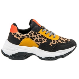 SHELOVET Zapatillas de colores con estampado de leopardo multicolor