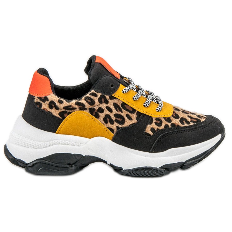 SHELOVET Zapatillas de colores con estampado de leopardo multicolor