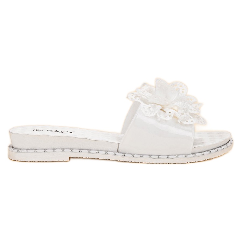 Kayla Chanclas de goma blancas blanco