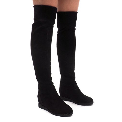 Botas de cuña cálidas 168-108 Negro