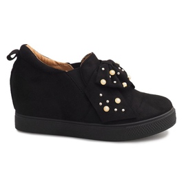 Deportivas cuña negras 6186 negro