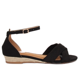Sandalias alpargatas negras 9R121 Negra negro
