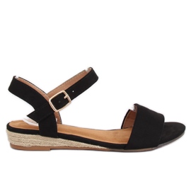 Sandalias alpargatas negras 9R73 Negro