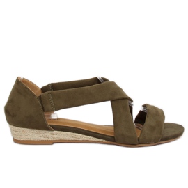 Sandalias alpargatas verdes 9R72 Verde