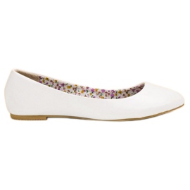 SHELOVET Bailarinas casuales blanco