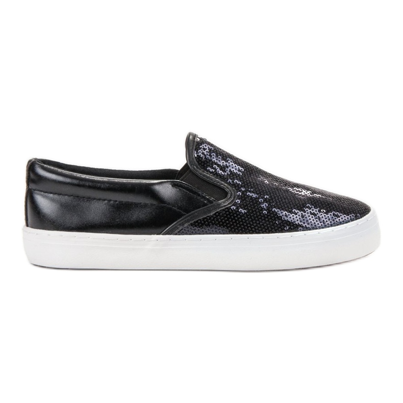 SHELOVET Slipons con lentejuelas negro SHELOVET Slipons con lentejuelas negro