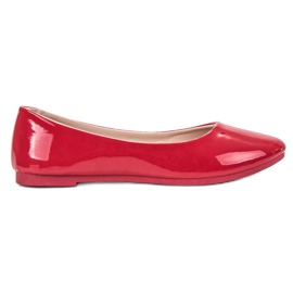 SHELOVET Bailarinas lacadas rojo