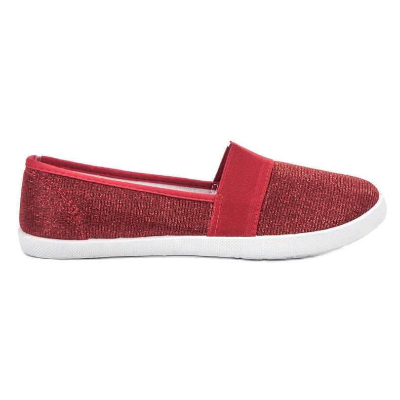 Renda Zapatillas con purpurina rojo