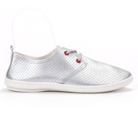 SHELOVET Zapatillas Plateadas gris