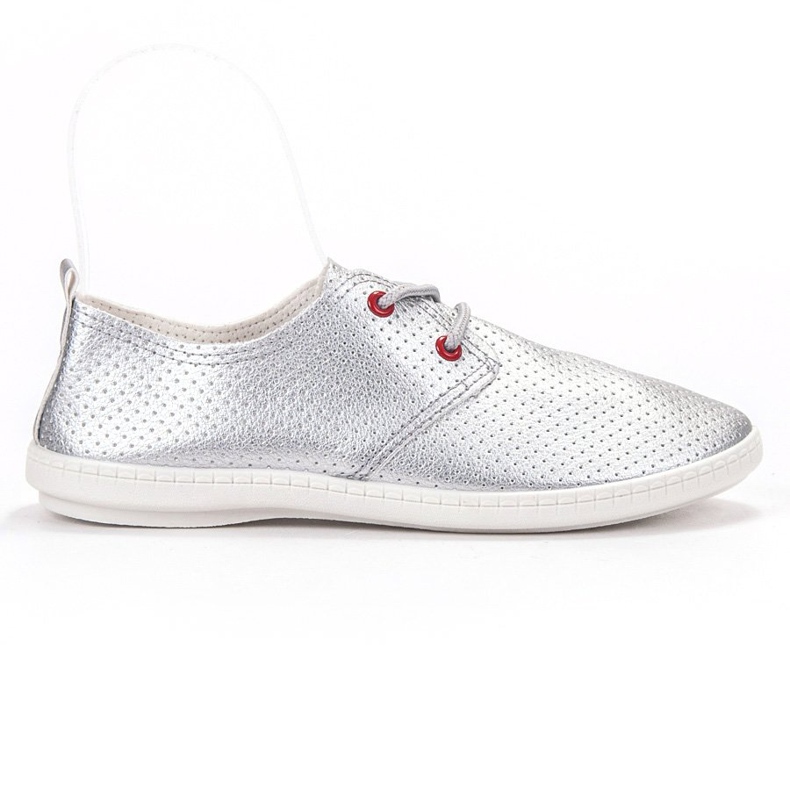 SHELOVET Zapatillas Plateadas gris