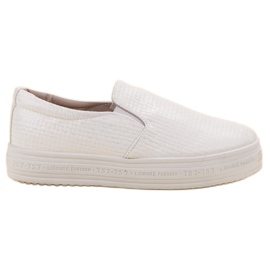 SHELOVET Slipons en la plataforma blanco