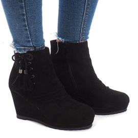 Botas cálidas en cuña 778-KA Negro
