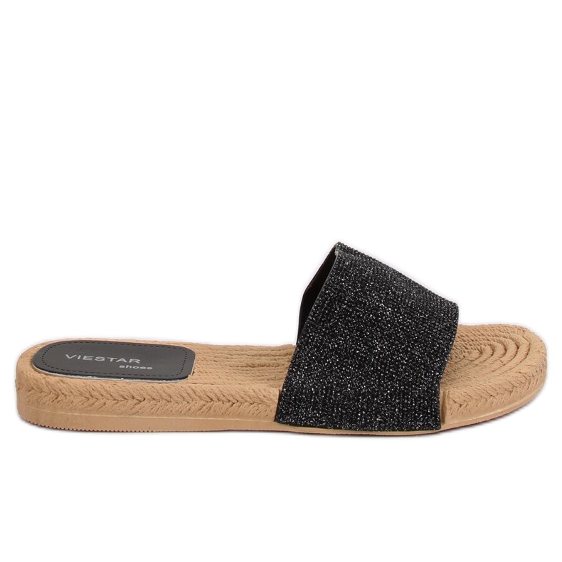 Pantuflas negras de mujer negras JFF-V182 Black negro Pantuflas negras de mujer negras JFF-V182 Black negro