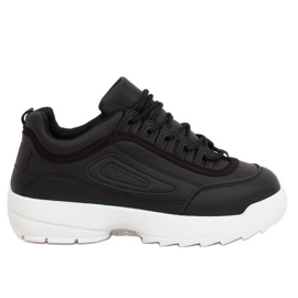 Zapatillas deportivas negras D1909 NEGRO / BLANCO