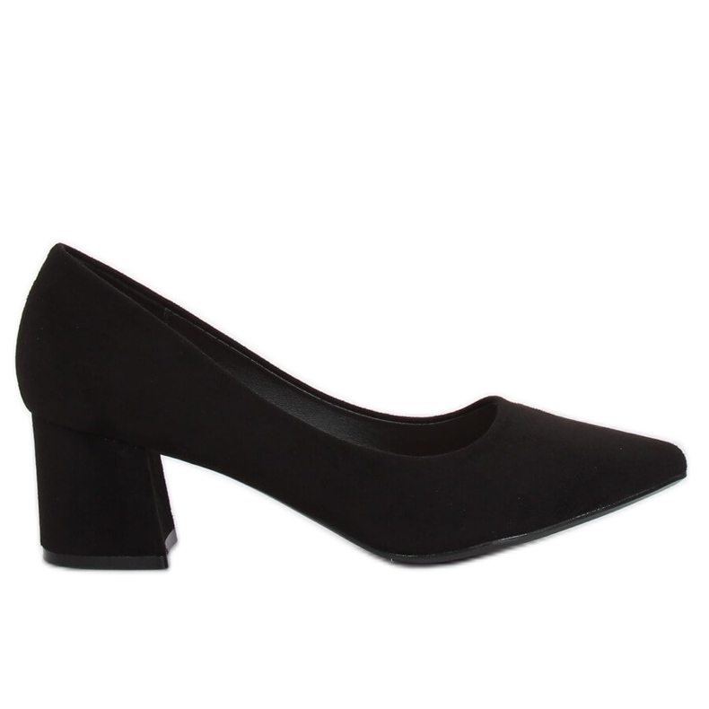 Salón negro con tacones anchos KJ-10 Negro