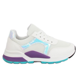 Blanco PP-46 Zapatillas deportivas blancas multicolor
