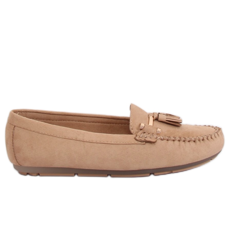 Mocasines beige de mujer L7183 Khaki