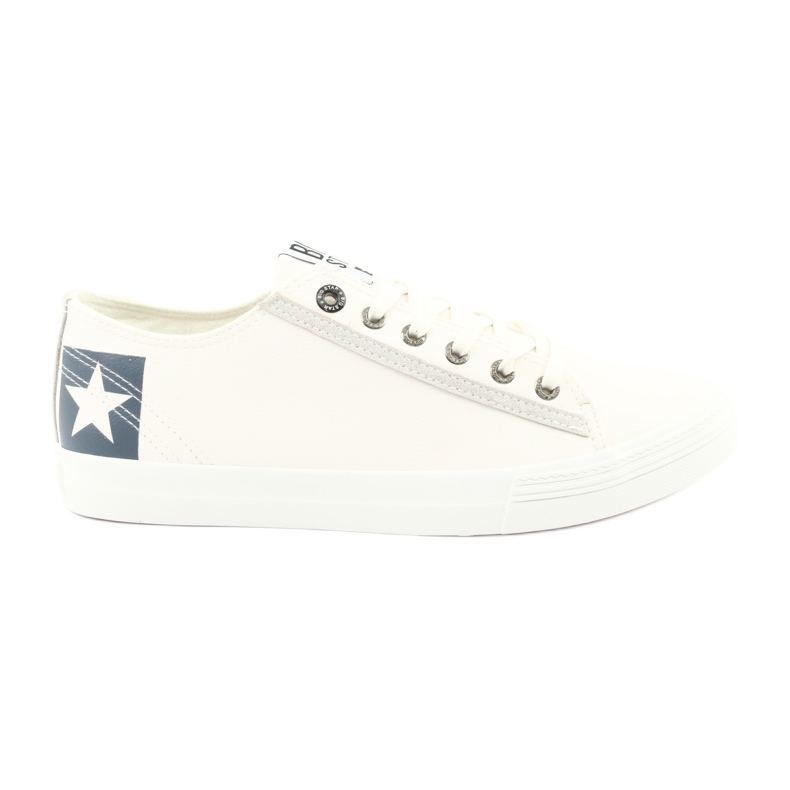 Big Star Białe Half-Tropecs 174074 con cuero ecológico blanco