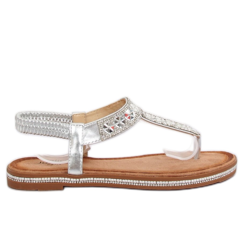 Chanclas plateadas ZY163 Plateadas gris