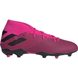Botas de fútbol adidas Nemeziz 19.3 Fg M F34388 rosa rosado negro