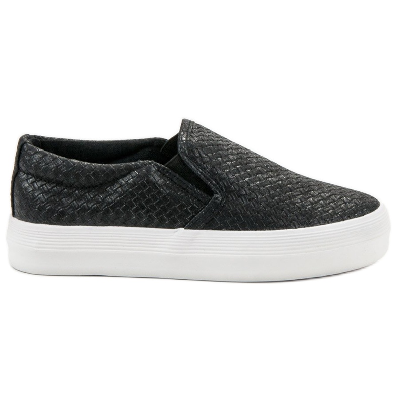 SHELOVET Zapatillas sin cordones negras negro