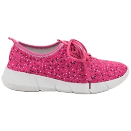 Bona Zapatos deportivos con lunares violeta